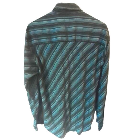 SQWEAR*Men's Button Down Shirt*Long Sleeves*Blue & Black*Size S - Picture 2 of 5